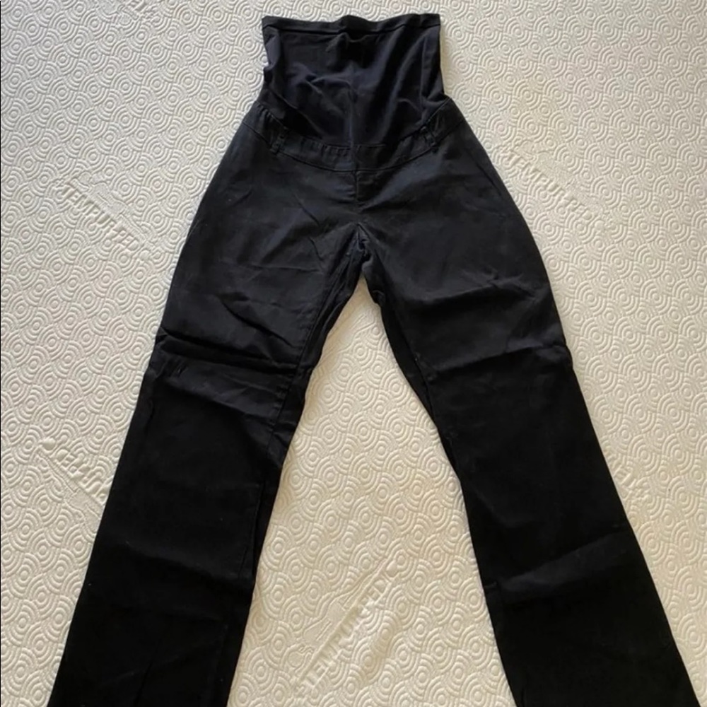 Motherhood Maternity Full Panel Black Pants Size Medium